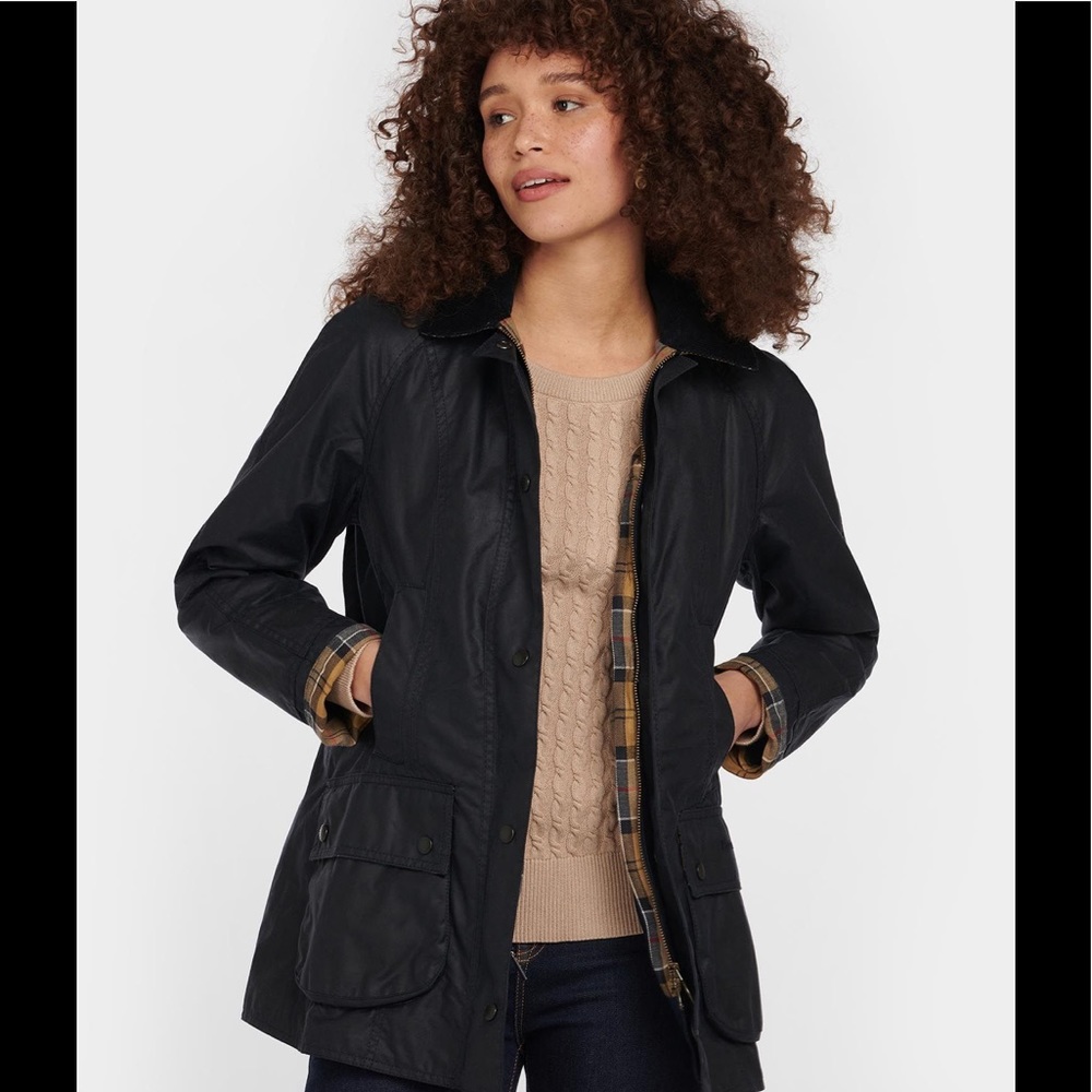 Barbour Beadnell Wax Cotton Rain Jacket.
